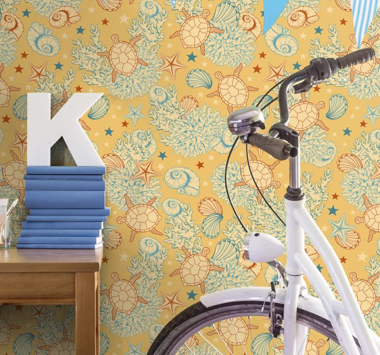 Papier peint poissons ensemble à motifs marins - TenStickers