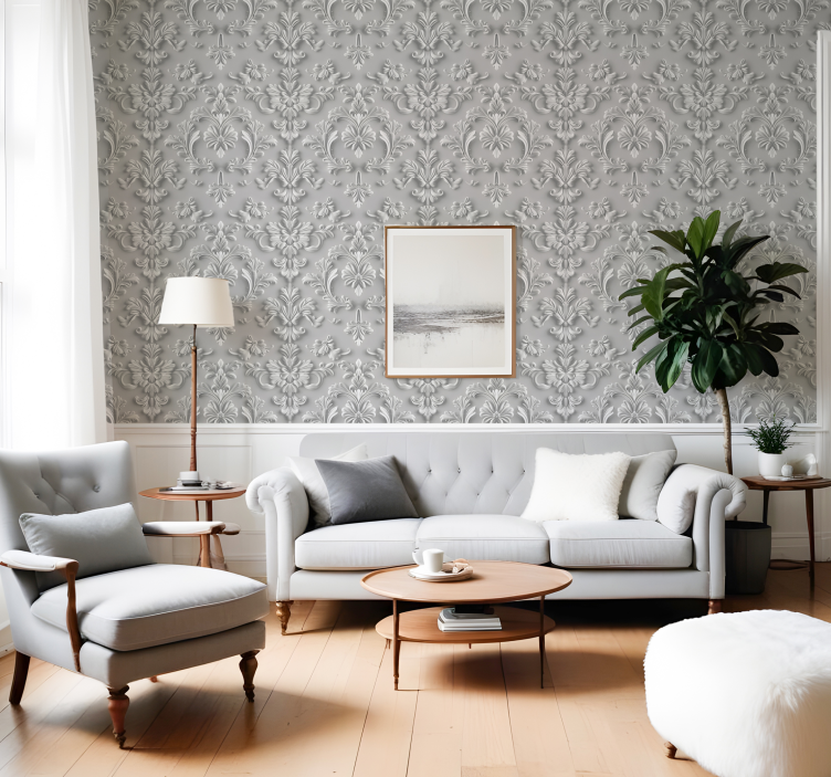 Papier peint baroque effet 3d - TenStickers