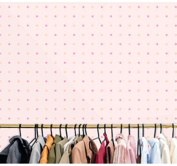 Papier peint cercles motif à pois délicat - TenStickers