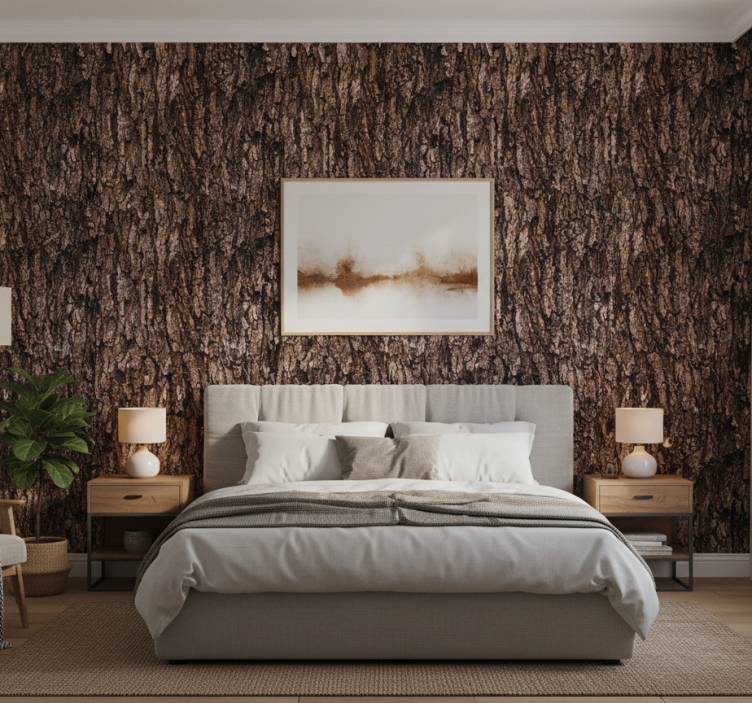 Papier peint chambre adulte écorce d'arbre réaliste - TenStickers