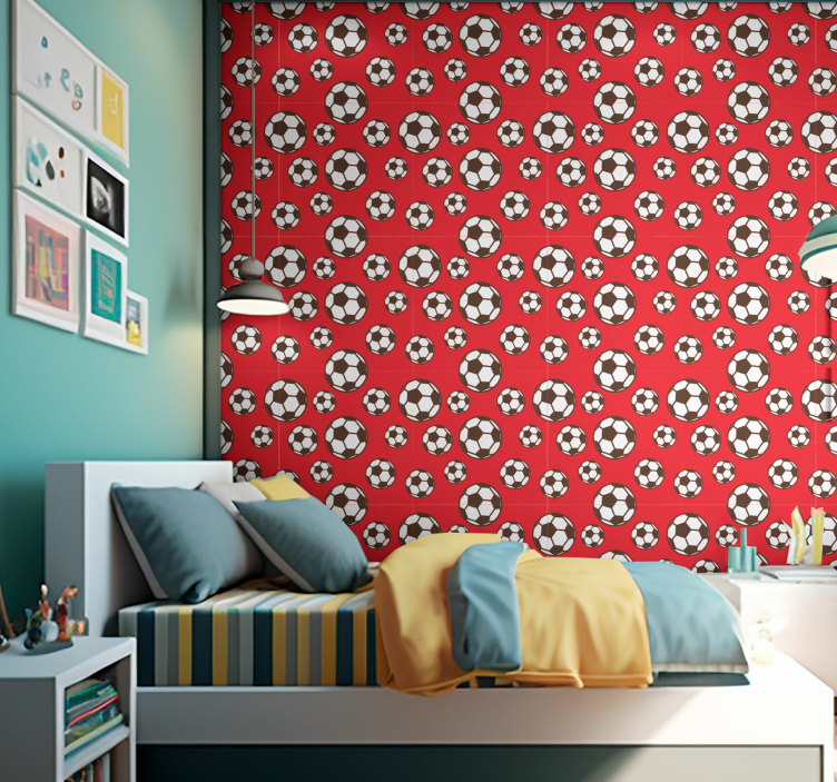 Papier peint chambre enfant jeu de modèle de football - TenStickers