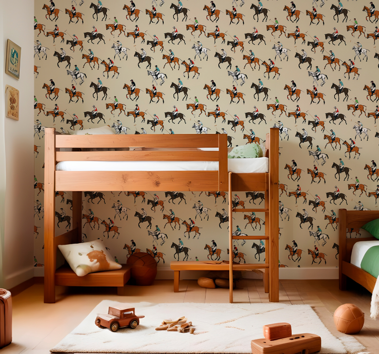 Papier peint chevaux thème d'équitation - TenStickers