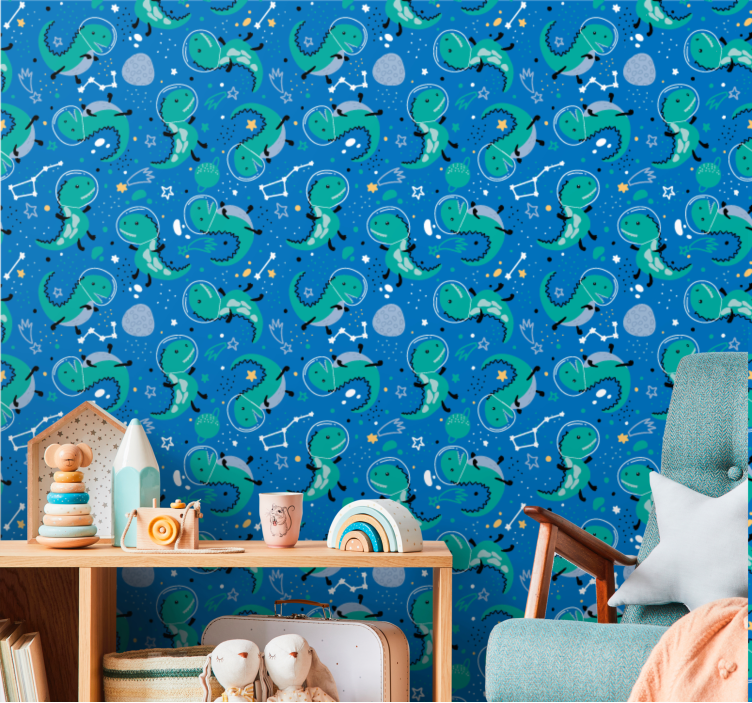 Papier peint dinosaures constellation de dinosaures - TenStickers