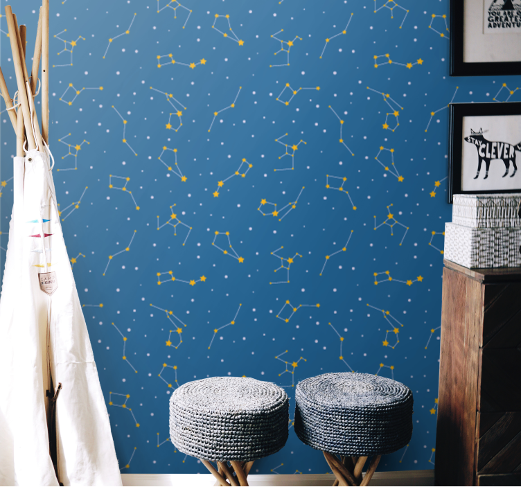 Papier peint étoiles constellations célestes - TenStickers