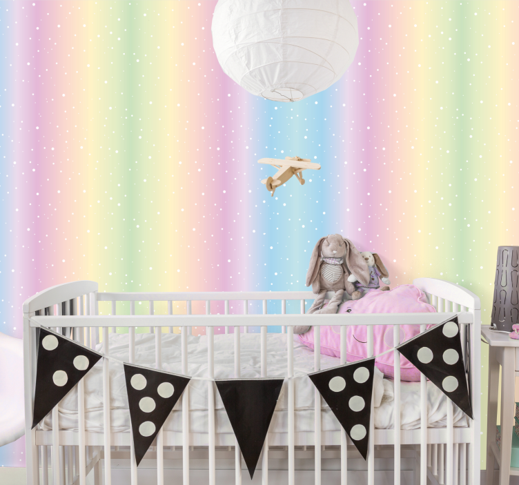 Papier peint étoiles dégradé étoilé pastel - TenStickers