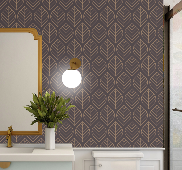 Papier peint feuilles élégance du motif de feuilles - TenStickers