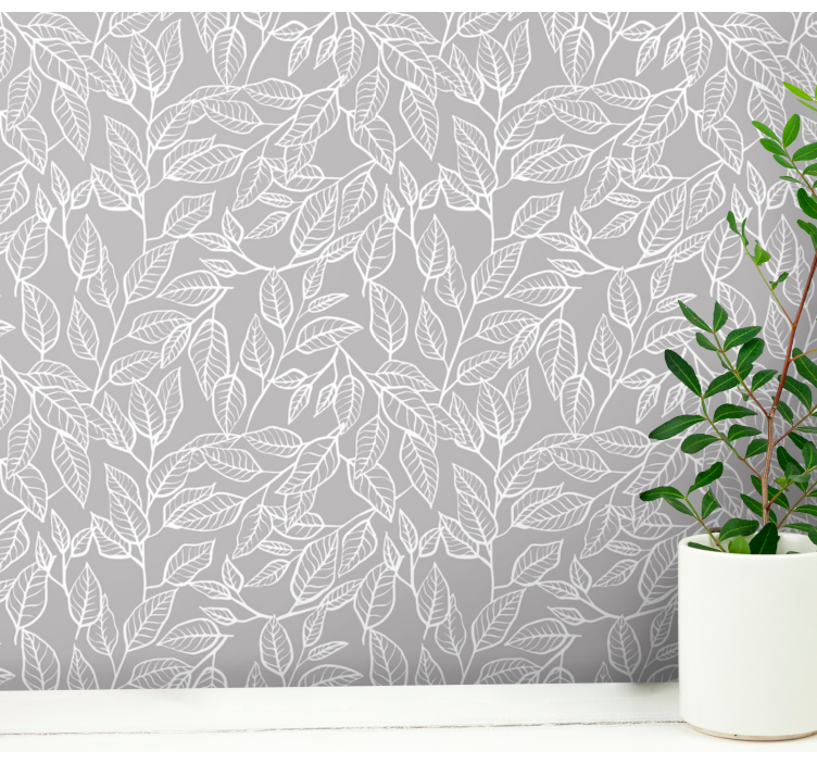 Papier peint feuilles motif feuillage - TenStickers