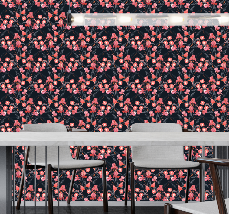 Papier peint fleurs ensemble floral - TenStickers