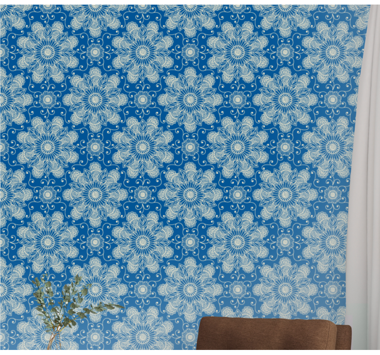 Papier peint fleurs fleurs ornées - TenStickers