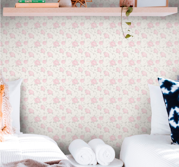 Papier peint fleurs fleurs ornementales - TenStickers