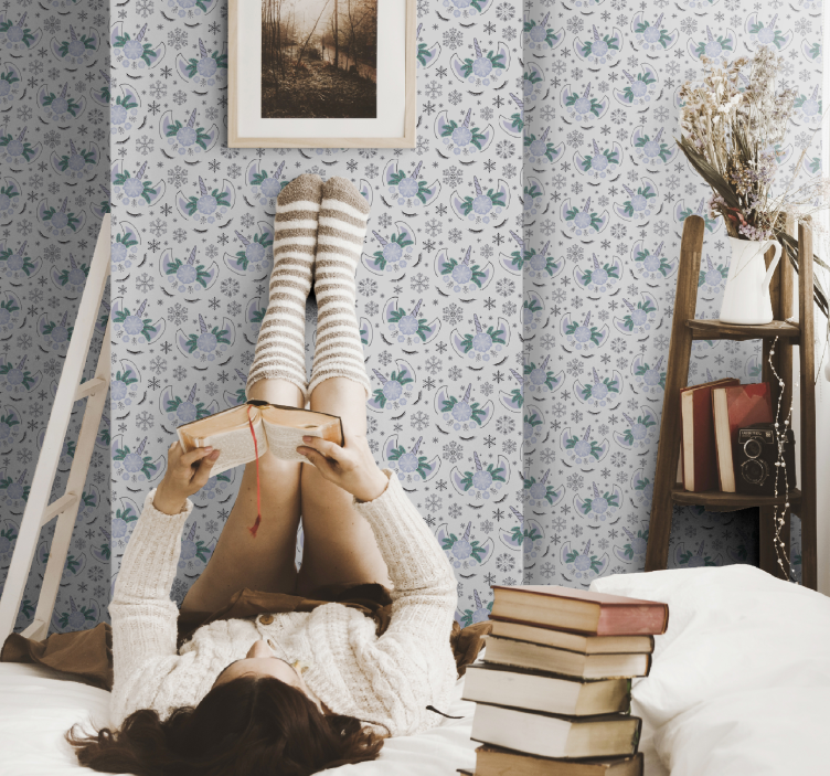 Papier peint fleurs retraite fleurie et confortable - TenStickers