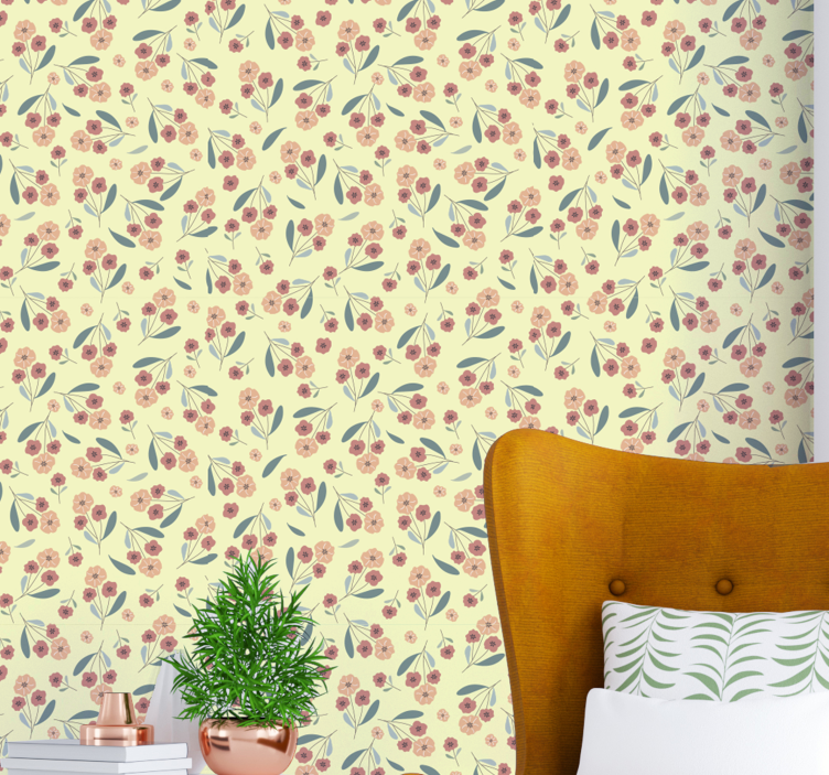 Papier peint floral simplicité florale - TenStickers