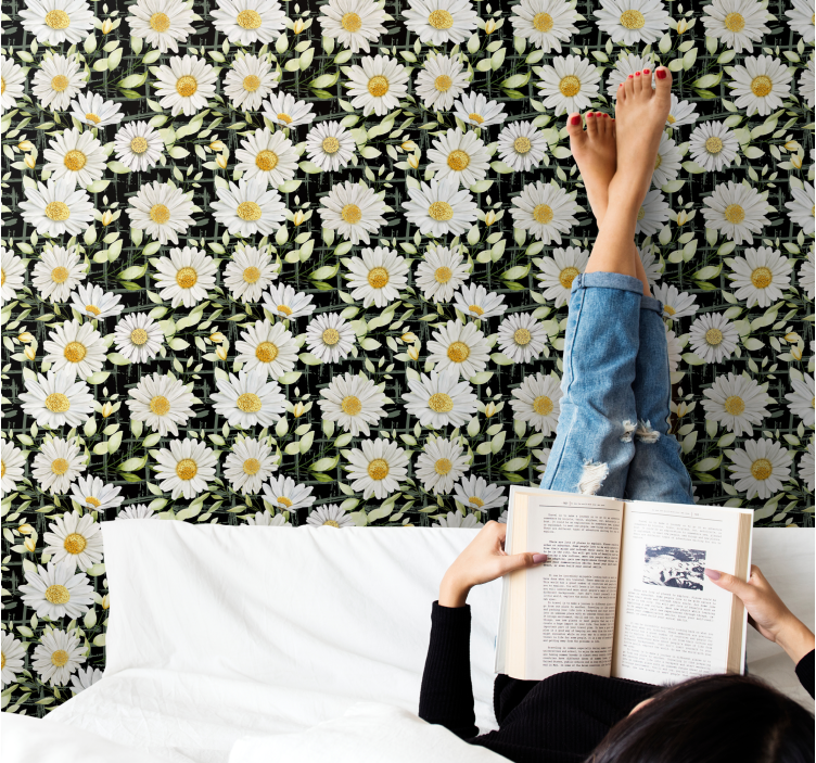Papier peint floral affichage floral de marguerites - TenStickers