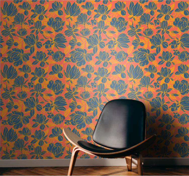 Papier peint floral composition de fleurs vibrantes - TenStickers