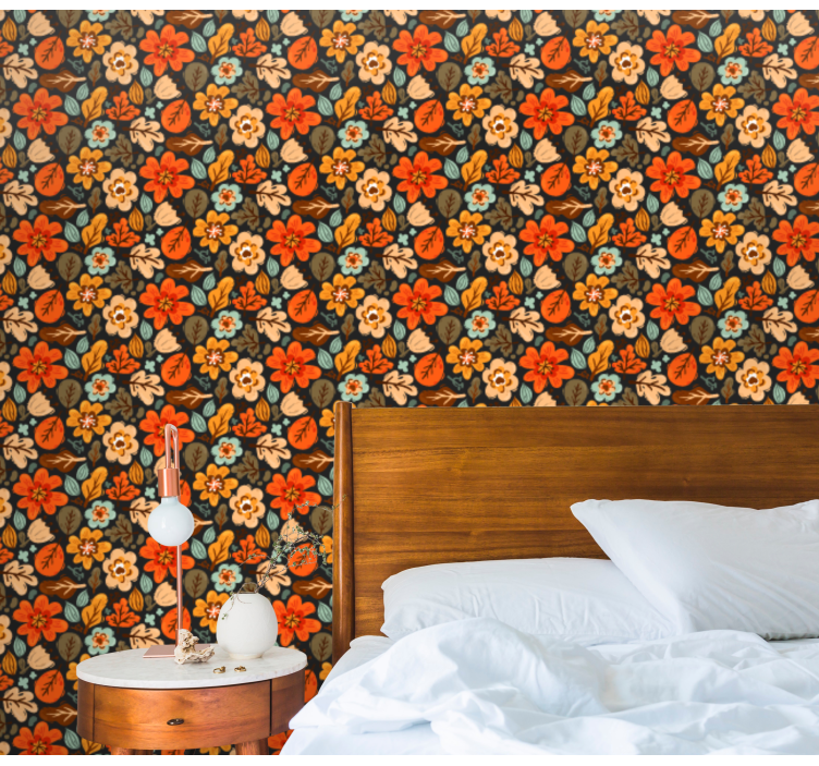 Papier peint floral composition florale - TenStickers