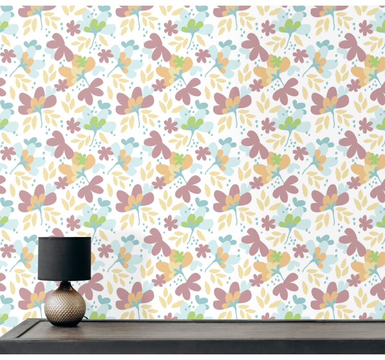 Papier peint floral décor à motifs floraux - TenStickers