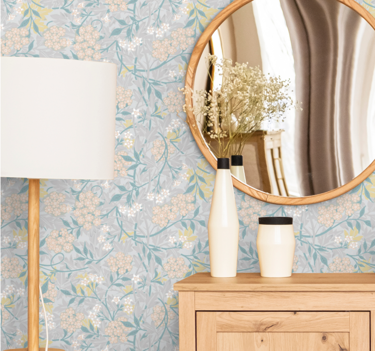 Papier peint floral élégance de l'hortensia floral - TenStickers