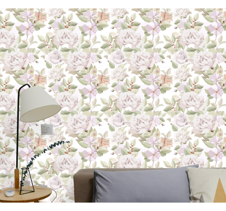 Papier peint floral ensemble de fleurs florales - TenStickers