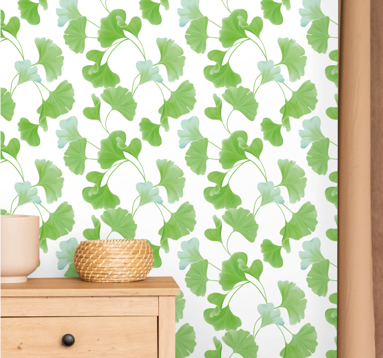 Papier peint floral feuilles vertes luxuriantes - TenStickers