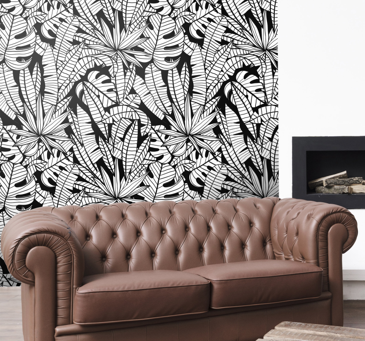 Papier peint jungle feuilles tropicales - TenStickers