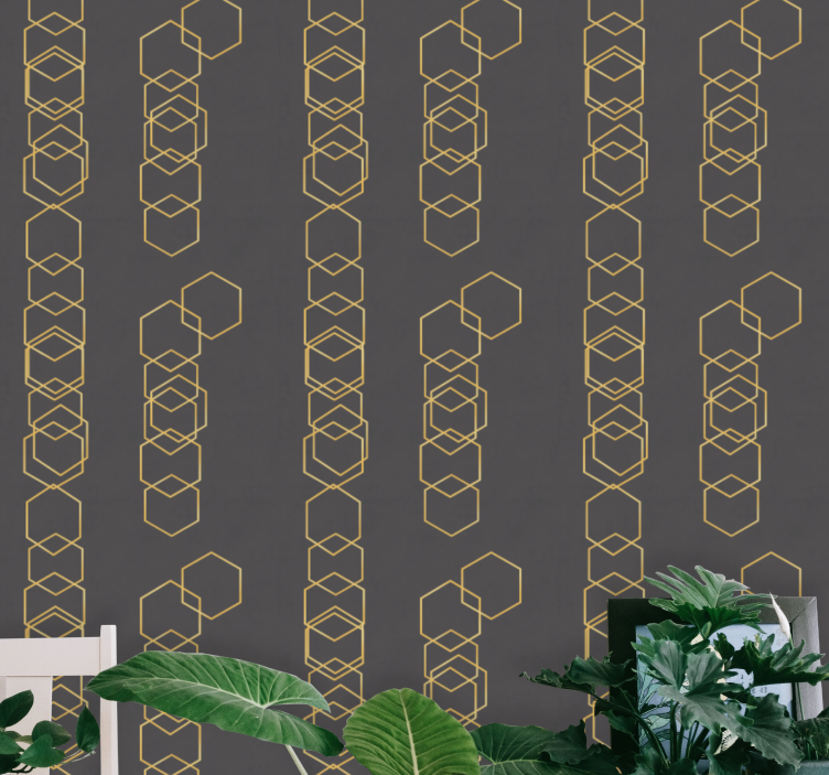 Papier peint géometrique conception linéaire géométrique - TenStickers