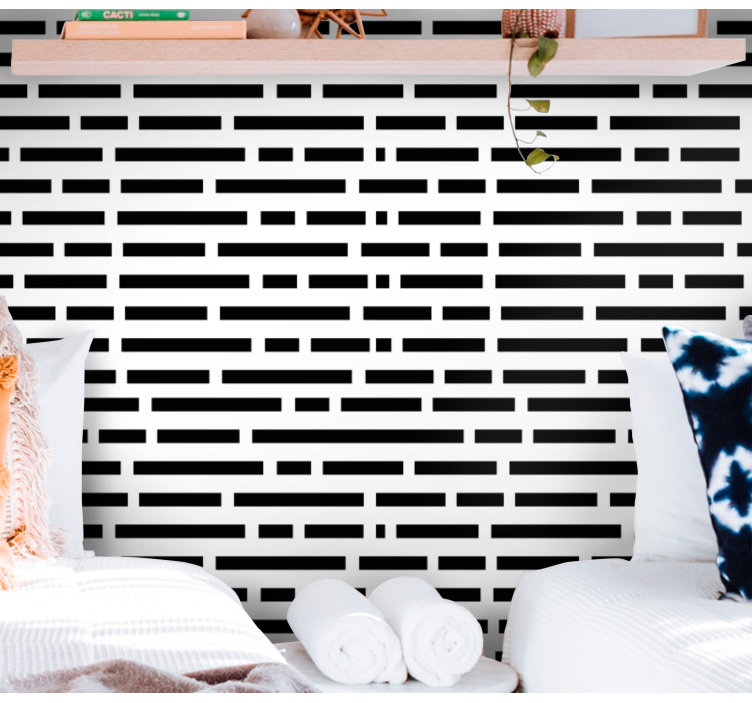 Papier peint ligne horizontale grille horizontale - TenStickers