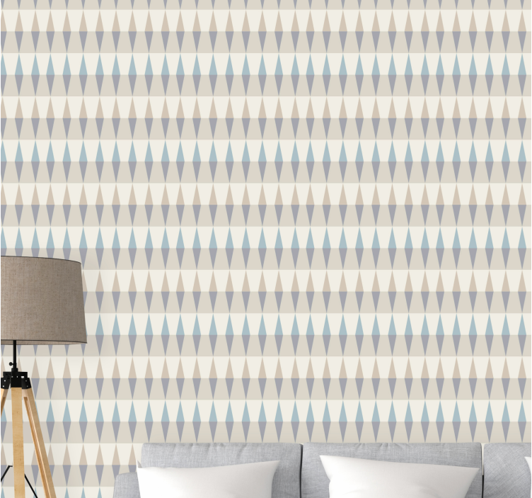 Papier peint géometrique motif de diamant stylisé - TenStickers