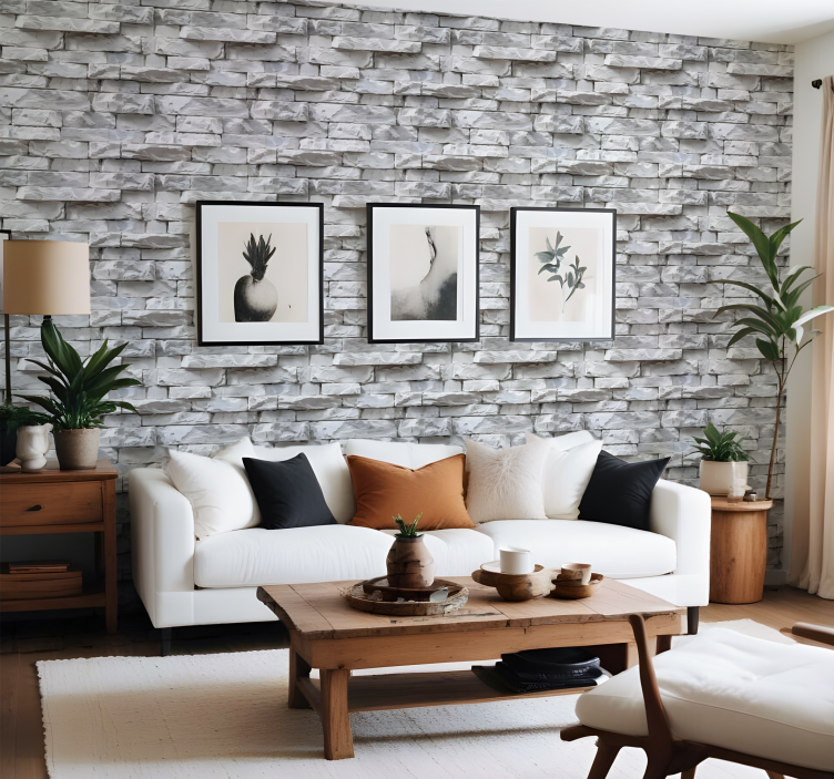 Papier peint imitation pierres modèle élégant - TenStickers