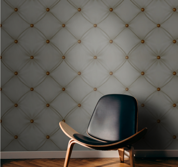 Papier peint autres textures motif coussiné gris - TenStickers