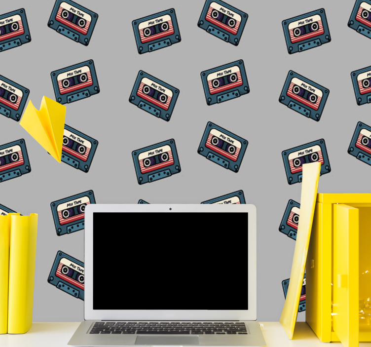 Papier peint moderne modèle de cassette - TenStickers