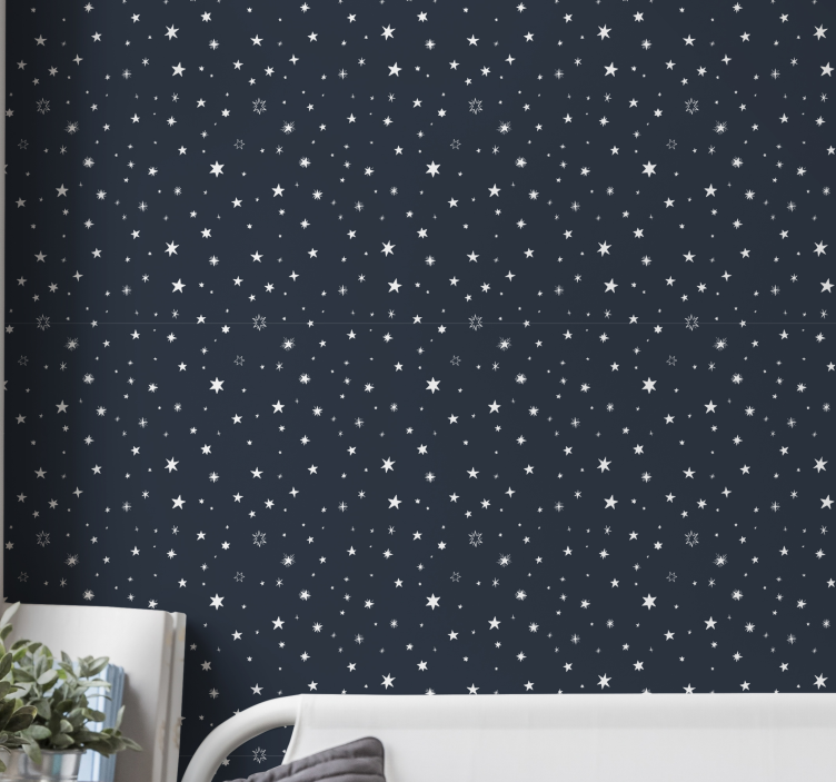 Papier peint étoiles ciel de nuit chambre ado - TenStickers