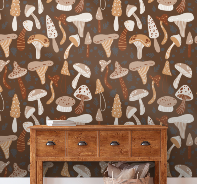 Papier peint nature mélange de champignons - TenStickers
