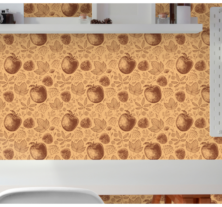 Papier peint nature motif de feuillage automnal - TenStickers