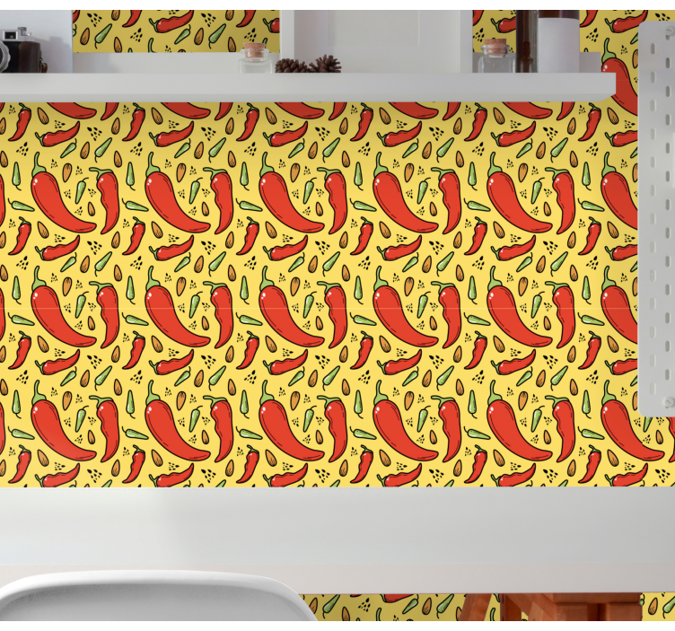Papier peint nature motif de piment épicé - TenStickers