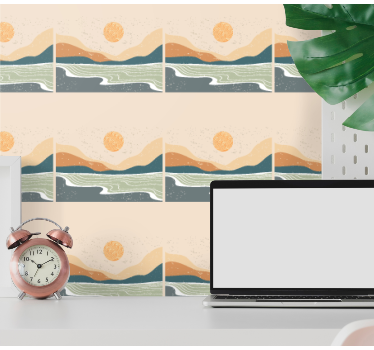 Papier peint paysage paysage abstrait - TenStickers