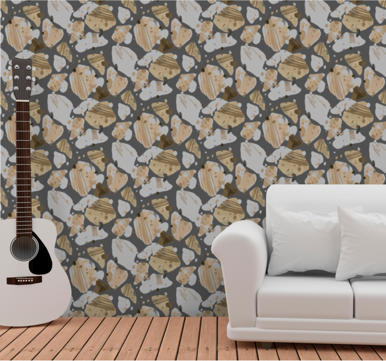 Papier peint autres textures grand motif terrazzo - TenStickers