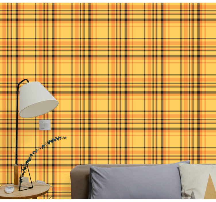 Papier peint rayures motif à carreaux tartan - TenStickers