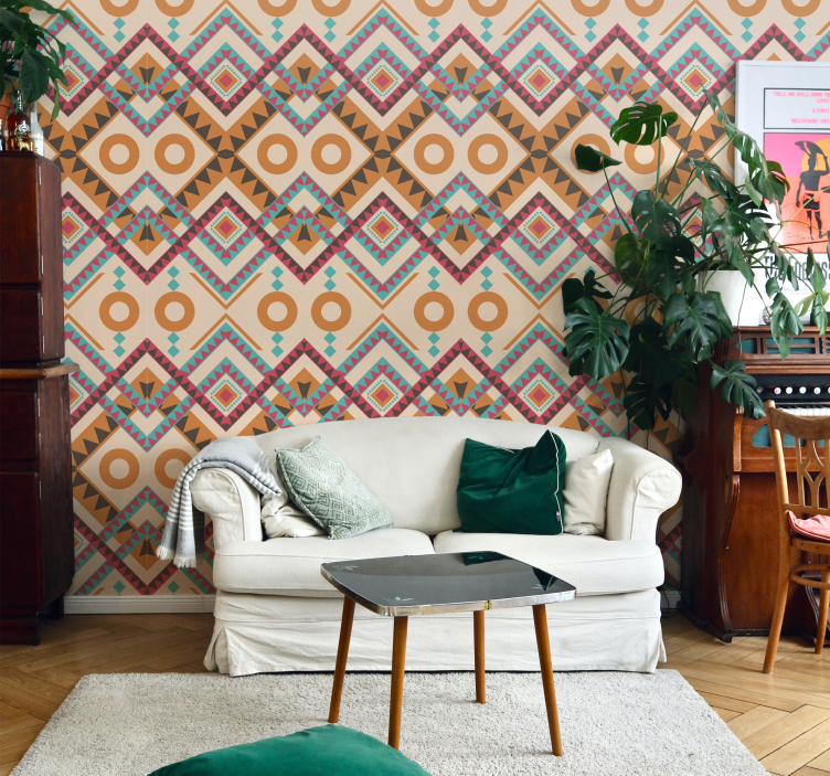 Papier peint texture  de diamants multicolores - TenStickers