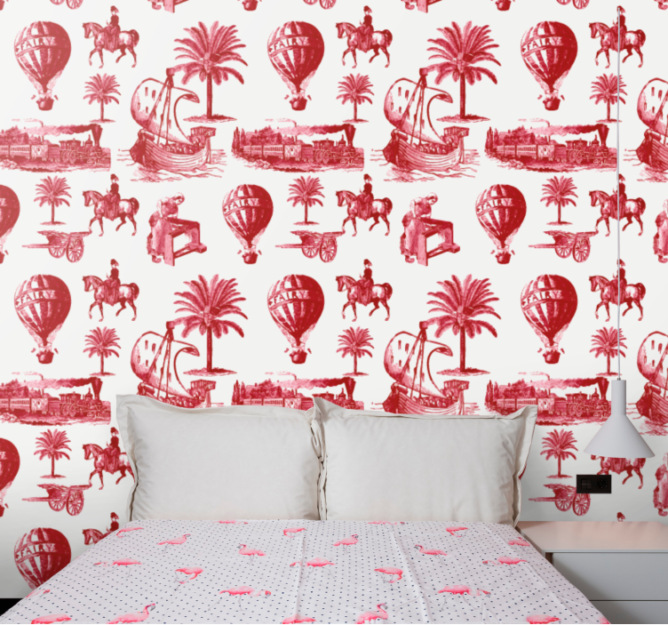 Papier peint vintage scènes de voyage vintage - TenStickers