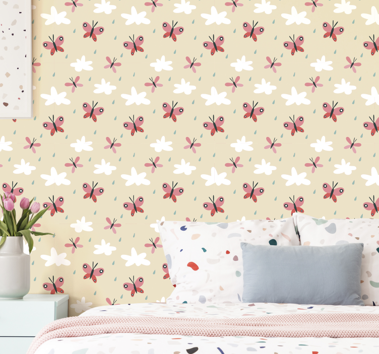 Papier peint papillon motif de papillons - TenStickers