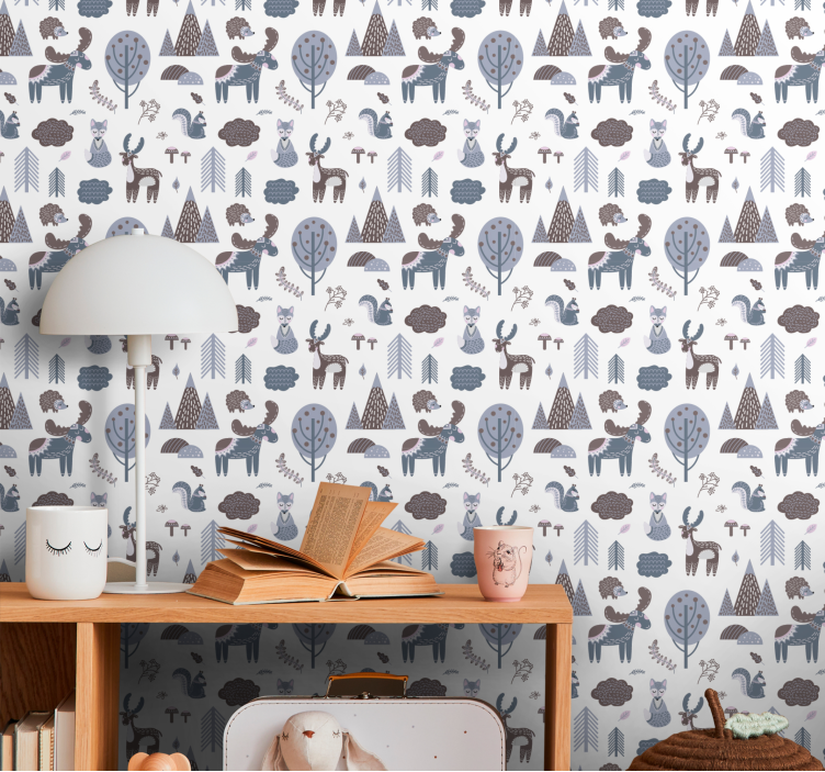 Papier peint chambre Animaux nordiques - TenStickers